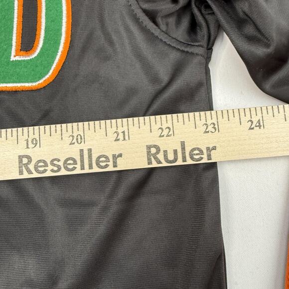 Ireland Track Jacket Mens Large Black Full Zip Irish Flag Stripes GHAST Satin - Picture 7 of 11